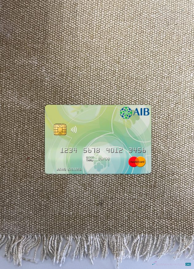 Download Afghanistan International bank mastercard photolook front Photoshop template